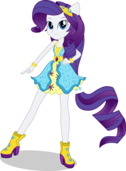 Size: 11221x15158 | Tagged: safe, artist:sugar-loop, rarity, equestria girls, equestria girls specials, g4, my little pony equestria girls: dance magic, .svg available, absurd resolution, boots, clothes, dress, female, hand on hip, ponied up, pony ears, shoes, simple background, solo, transparent background, vector