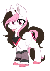 Size: 2480x3507 | Tagged: safe, artist:red_moonwolf, oc, oc only, oc:eclipsed moonwolf, pony, unicorn, 2018 community collab, derpibooru community collaboration, :p, clothes, neckerchief, silly, simple background, tongue out, transparent background