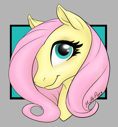 Size: 764x816 | Tagged: safe, artist:mythpony, fluttershy, pegasus, pony, g4, bust, female, mare, portrait, smiling, solo