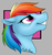 Size: 764x816 | Tagged: safe, artist:mythpony, rainbow dash, pegasus, pony, g4, bust, female, floppy ears, mare, solo