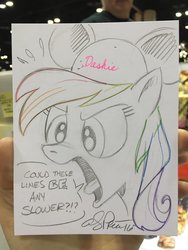 Size: 1536x2048 | Tagged: safe, artist:andypriceart, rainbow dash, g4, andy you magnificent bastard, disney world, hat, traditional art