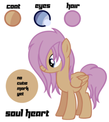 Size: 1548x1743 | Tagged: safe, artist:lilygarent, oc, oc only, oc:soul heart, pegasus, pony, female, mare, offspring, parent:chipcutter, parent:scootaloo, parents:scootachip, reference sheet, solo