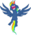 Size: 6400x7315 | Tagged: safe, artist:parclytaxel, part of a set, rainbow dash, pegasus, pony, g4, secrets and pies, .svg available, absurd resolution, evil laugh, evil pie hater dash, female, final form, flying, laughing, mare, nose in the air, sharp teeth, simple background, solo, teeth, transparent background, vector