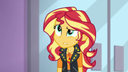 Size: 1280x720 | Tagged: safe, screencap, sunset shimmer, a fine line, equestria girls, equestria girls series, g4, female, solo