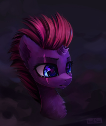 Size: 1464x1738 | Tagged: safe, artist:inowiseei, tempest shadow, pony, unicorn, g4, my little pony: the movie, broken horn, eye scar, female, horn, mare, scar, solo