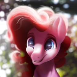 Size: 4000x4000 | Tagged: safe, pinkie pie, earth pony, pony, g4, absurd resolution, female, mare, smiling, solo