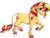 Size: 1615x1233 | Tagged: safe, artist:kittehkatbar, sunset shimmer, classical unicorn, pony, unicorn, g4, cloven hooves, colored hooves, curved horn, female, horn, leonine tail, mare, raised hoof, simple background, smiling, solo, transparent background, unshorn fetlocks
