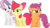 Size: 6881x3872 | Tagged: safe, artist:frownfactory, apple bloom, scootaloo, sweetie belle, earth pony, pegasus, pony, unicorn, crusaders of the lost mark, g4, my little pony: friendship is magic, .svg available, apple bloom's bow, bow, cutie mark crusaders, female, filly, hair bow, horn, simple background, svg, transparent background, unamused, upset, vector, wings