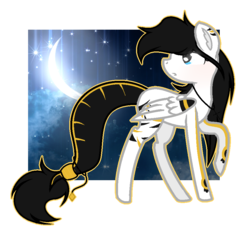 Size: 917x834 | Tagged: safe, artist:winglightyt, oc, oc only, oc:angel, pegasus, pony, female, mare, raised hoof, solo