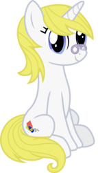 Size: 3903x6844 | Tagged: safe, artist:pink1ejack, derpibooru exclusive, oc, oc only, oc:paperglue, pony, unicorn, 2018 community collab, derpibooru community collaboration, absurd resolution, cute, female, glasses, mare, simple background, sitting, solo, transparent background, vector
