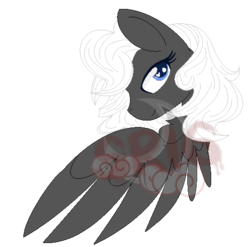 Size: 502x496 | Tagged: safe, artist:superrosey16, oc, oc only, oc:moonshine, pegasus, pony, bust, female, mare, obtrusive watermark, portrait, simple background, solo, transparent background, watermark