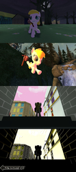 Size: 1920x4320 | Tagged: safe, artist:soad24k, oc, oc only, oc:chipper leaf, earth pony, pony, 3d, comic, cyoa, cyoa:filly adventure, female, filly, gmod, jojo's bizarre adventure, to be continued