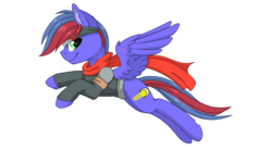 Size: 1000x550 | Tagged: safe, artist:melodytheartpony, oc, oc only, pegasus, pony, clothes, costume, halloween, holiday, male, scar, scarf, simple background, solo, transparent background