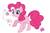 Size: 307x203 | Tagged: safe, pinkie pie, earth pony, pony, g4, female, happy, looking at you, mare, my little pony logo, raised hoof, simple background, solo, stars, white background, youtube link