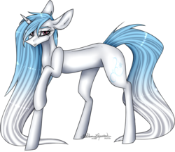 Size: 873x755 | Tagged: safe, artist:ohflaming-rainbow, oc, oc only, oc:saki, pony, unicorn, female, mare, raised hoof, simple background, solo, transparent background