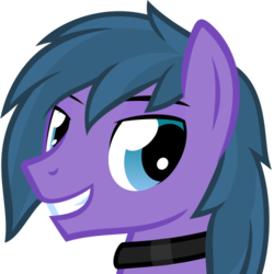 Size: 500x500 | Tagged: safe, artist:the smiling pony, oc, oc only, oc:feather freight, pegasus, pony, derpibooru, g4, .svg available, bust, collar, derpibooru badge, meta, simple background, smiling, solo, svg, transparent background, vector