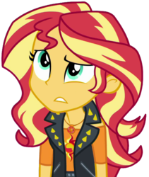 Size: 1731x2048 | Tagged: safe, artist:thebarsection, sunset shimmer, equestria girls, g4, my little pony equestria girls: better together, clothes, female, shirt, simple background, solo, transparent background, vest