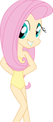 Size: 3000x6974 | Tagged: safe, artist:michaelsety, fluttershy, human, g4, clothes, female, humanized, simple background, solo, swimsuit, transparent background