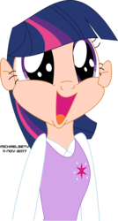 Size: 3000x5617 | Tagged: safe, artist:michaelsety, twilight sparkle, human, g4, shadow play, female, happy, humanized, simple background, solo, transparent background