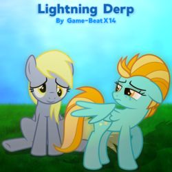 Size: 5000x5000 | Tagged: safe, artist:birthofthepheonix, artist:game-beatx14, artist:puetsua, derpy hooves, lightning dust, pony, fanfic:lightning derp, g4, absurd resolution, crying, fanfic, fanfic art, fimfiction