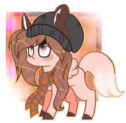 Size: 790x771 | Tagged: safe, artist:winglightyt, oc, oc only, pegasus, pony, beanie, clothes, female, hat, mare, scarf, solo