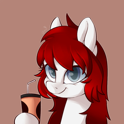 Size: 1000x1000 | Tagged: safe, artist:passigcamel, oc, oc only, pony, bendy straw, drinking straw, female, mare, simple background, solo, straw