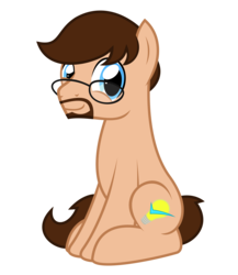 Size: 7192x8268 | Tagged: safe, artist:kuren247, oc, oc only, oc:kuren, earth pony, pony, 2018 community collab, derpibooru community collaboration, absurd resolution, adorable face, cute, glasses, looking at you, male, simple background, sitting, transparent background, vector