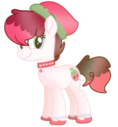 Size: 851x918 | Tagged: safe, artist:spectrumnightyt, oc, oc only, oc:spookberry smile, earth pony, pony, choker, female, mare, simple background, solo, spiked choker, transparent background