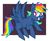 Size: 432x350 | Tagged: safe, artist:redrose26, rainbow dash, pegasus, pony, g4, secrets and pies, adorapiehater, cute, evil pie hater dash, fangs, female, mare, ready to fly, solo, spread wings, wings