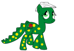 Size: 1024x711 | Tagged: safe, artist:didgereethebrony, dinosaur, earth pony, hybrid, pony, dinopony, dorothy the dinosaur, ponified, rosasaurus, solo, the wiggles