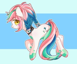 Size: 1800x1500 | Tagged: safe, artist:leafywind, oc, oc only, pony, unicorn, abstract background, female, mare, solo