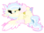 Size: 595x456 | Tagged: safe, artist:vanillaswirl6, oc, oc only, oc:dreamscape, pegasus, pony, blushing, bow, butt, chest fluff, chibi, clothes, featureless crotch, fluffy, mouth hold, plot, simple background, socks, solo, spread wings, striped socks, tail bow, transparent background, wings