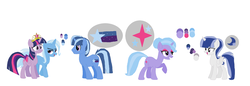 Size: 1024x351 | Tagged: safe, artist:sliverdusk95, trixie, twilight sparkle, oc, alicorn, pony, g4, family, female, lesbian, magical lesbian spawn, offspring, parent:trixie, parent:twilight sparkle, parents:twixie, ship:twixie, shipping, twilight sparkle (alicorn)