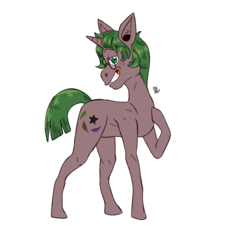 Size: 1200x1200 | Tagged: safe, artist:socialgutbrain777, oc, oc only, oc:leafy frolic, 2018 community collab, derpibooru community collaboration, female, reference, simple background, solo, transparent background