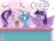 Size: 2600x2000 | Tagged: safe, artist:quarium, starlight glimmer, trixie, twilight sparkle, alicorn, pony, unicorn, g4, annoyed, blowing bubbles, blush sticker, blushing, burr, cute, dialogue, diatrixes, female, glimmerbetes, high res, lesbian, looking at each other, mare, milkshake, open mouth, sharing a drink, ship:startrix, shipping, silly, silly pony, speech bubble, spread wings, straw, twilight sparkle (alicorn), twilight sparkle is not amused, unamused, wings