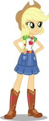 Size: 488x1200 | Tagged: safe, artist:seahawk270, applejack, a fine line, equestria girls, g4, my little pony equestria girls: better together, boots, clothes, cowboy boots, cowboy hat, female, freckles, hand on hip, hat, high heel boots, shoes, simple background, skirt, solo, stetson, transparent background, vector