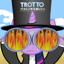 Size: 1200x1200 | Tagged: safe, artist:grapefruitface1, twilight sparkle, pony, g4, album cover, binoculars, clothes, desert, female, fire, mare, music, parody, ponified, ponified album cover, show accurate, solo, toto (band)