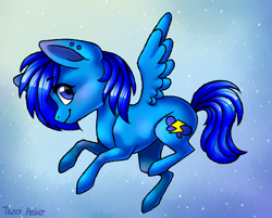 Size: 4300x3456 | Tagged: safe, artist:twixyamber, oc, oc only, oc:static, pegasus, pony, chibi, male, solo, stallion