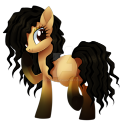 Size: 1024x1018 | Tagged: safe, artist:centchi, oc, oc only, oc:terra, earth pony, pony, butt, eyeshadow, female, makeup, mare, plot, simple background, solo, transparent background, watermark