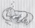 Size: 2633x2089 | Tagged: oc name needed, safe, artist:geljado, oc, oc only, earth pony, pony, blank flank, floppy ears, high res, lined paper, monochrome, simple background, sketch, sleeping, solo, traditional art, underhoof, z, zzz