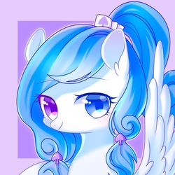 Size: 1500x1500 | Tagged: safe, artist:leafywind, oc, oc only, oc:spade, pegasus, pony, bust, female, heterochromia, mare, portrait, solo