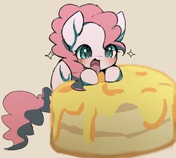 Size: 1024x921 | Tagged: safe, artist:ccc, pinkie pie, earth pony, pony, g4, adorkable, cute, diapinkes, dork, female, food, licking, mare, pancakes, solo, tongue out