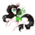 Size: 3000x3000 | Tagged: safe, artist:meowcephei, oc, oc only, oc:queen kharnage, changeling, changeling queen, albino changeling, changeling oc, changeling queen oc, commission, double colored changeling, female, green changeling, high res, looking at you, profile, simple background, solo, transparent background, white changeling