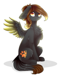 Size: 727x947 | Tagged: safe, artist:twinkepaint, oc, oc only, oc:kalee, pegasus, pony, female, mare, simple background, sitting, solo, transparent background
