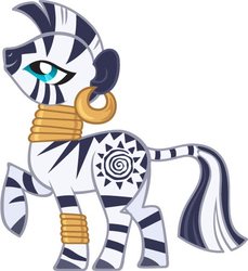 Size: 463x506 | Tagged: safe, artist:lauren faust, color edit, edit, zecora, zebra, g4, colored, concept art, female, head up, looking up, shaman, simple background, solo, vector, what could have been, white background