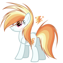 Size: 2096x2096 | Tagged: safe, artist:6figersloverever, oc, oc only, oc:flaming sky, pegasus, pony, cutie mark background, female, high res, magical lesbian spawn, mare, offspring, parent:rainbow dash, parent:surprise, simple background, solo, transparent background