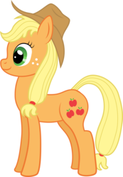 Size: 2734x3951 | Tagged: safe, alternate version, artist:mfg637, applejack, earth pony, pony, g4, female, high res, simple background, solo, transparent background, vector