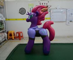 Size: 1122x917 | Tagged: safe, artist:arniemkii, tempest shadow, horse, pony, unicorn, g4, my little pony: the movie, bootleg, broken horn, hongyi, horn, inflatable, inflatable toy, irl, photo