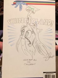 Size: 1536x2048 | Tagged: safe, artist:andypriceart, queen chrysalis, rainbow dash, changeling, changeling queen, g4, bar code, bust, contrail, excited, female, monochrome, open mouth, solo, traditional art, whinnyland