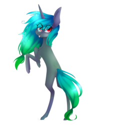 Size: 1500x1600 | Tagged: safe, artist:hyshyy, oc, oc only, oc:hopeful winds, pony, unicorn, bipedal, female, mare, simple background, solo, tongue out, transparent background